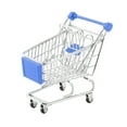 thumbnail image 2 of Flmtop Mini Lovely Cart Trolley Small Pet Bird Parrot Rabbit Hamster Cage Playing Toy Blue, 2 of 9