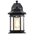 thumbnail image 2 of Nuvo Lighting Hopkins Outdoor Large Wall Light Matte Black Finish Clear Glass, 2 of 7