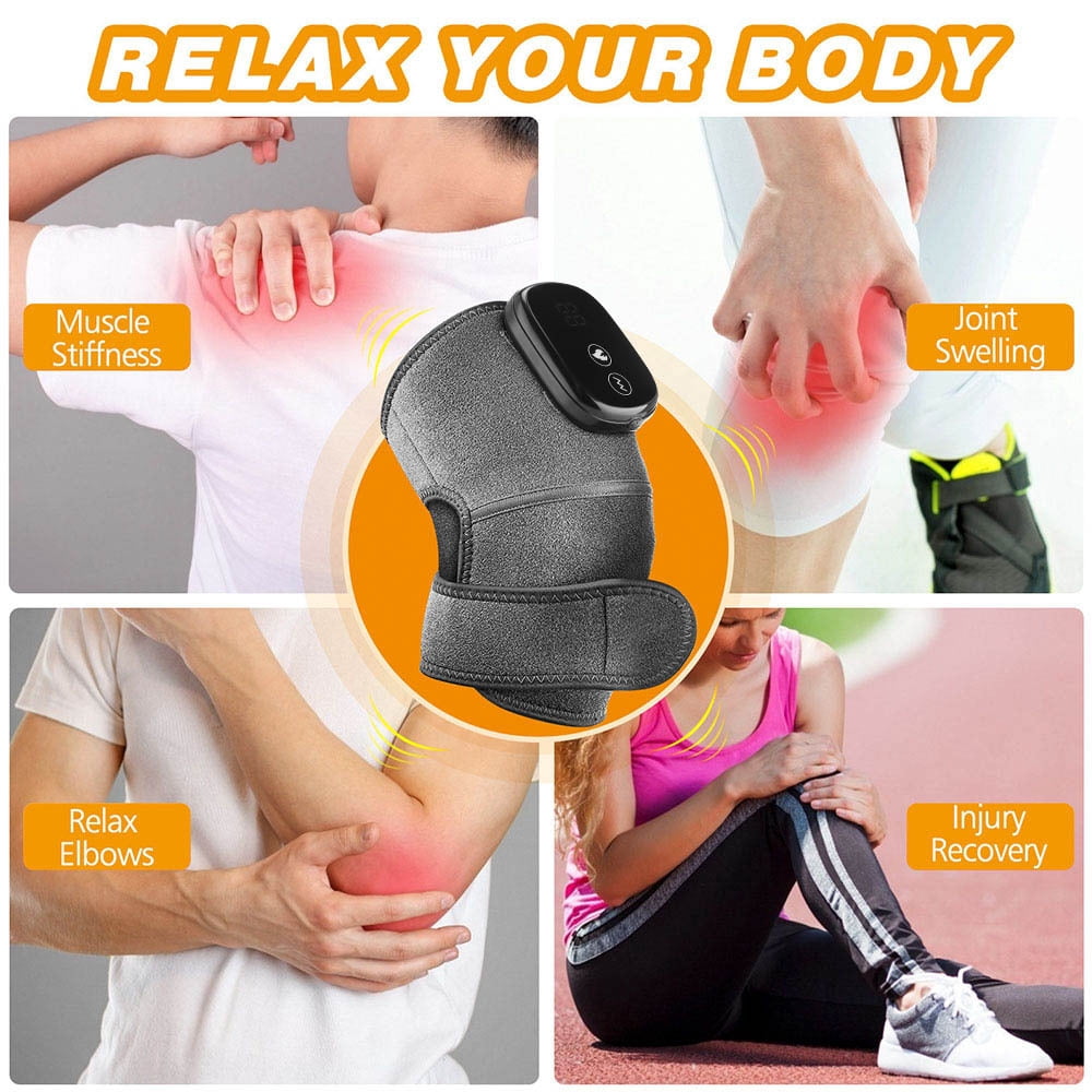 Electric Heating Therapy Knee Massager Shoulder Physiotherapy Leg Arthritis Elbow Joint Pain Relief Warm Knee Pad Brace Massage