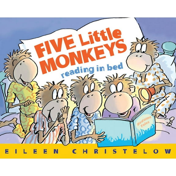 Five Little Monkeys Story: Five Little Monkeys Reading in Bed (Hardcover)