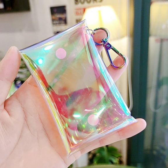 UPOUART 2Pcs Mini Coin Purse Keychain Purse Multi Colored PVC