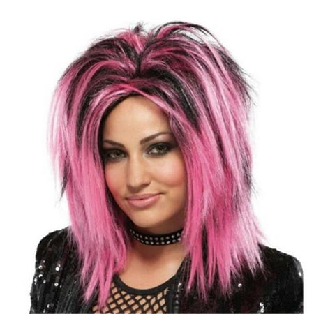 Costumes For All Occasions Mr177348 Wig Rock Longer Pink