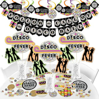 30 Pieces Disco Party Decorations 70's Themed Party Banner Music Record  Decorations Disco Foil Swirl Ball Hanging Decor for 1970s Disco Fever  Hippie