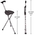 thumbnail image 3 of Bastón, bastón, silla de bastón, bastón cuádruple y bastón plegable con asiento de Switch Sticks de 34 pulgadas de alto, elegible para FSA HSA y soporta hasta 220 libras, Storm, 3 of 4