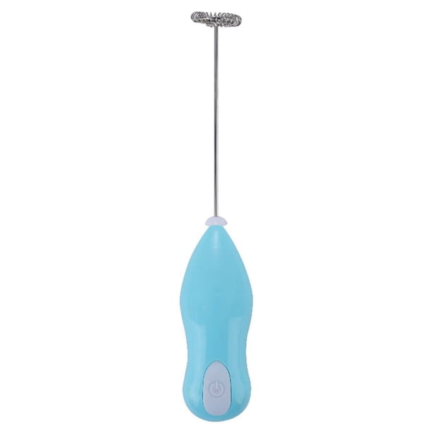 Monstrate Batidor de huevos eléctrico, batidor de mano, agitador de espuma para bebidas, mezclador de cabeza de acero inoxidable, fabricante de Cocina y Comedor Azul