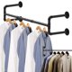 thumbnail image 1 of Perchero Industrial en Pared 120cm Barra de Ropa para Colgar Pared Colgador Estante de Ropa Desmontable Resistente Barra Colgante Multiusos para Clóset Tubo para Colgar Ropa Balcón Dormitorio 4 Bases, 1 of 8