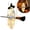 white, variant on Spooky Small Halloween Figurines, Durable Resin Halloween Table Centerpieces with Ghost Devil and Skull Designs, Cute Indoor Halloween Decorations for Desk Shelf Mantel and Party Display