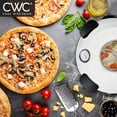 thumbnail image 5 of COOK WITH COLOR Electric Pizza Oven, 1200-Watt Indoor Countertop Oven Pizza Maker, Off White, 5 of 6