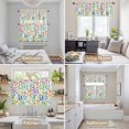 thumbnail image 6 of Colorful Summer Botanical Kitchen Curtains Sets for Windows 36 Inch Length, Spring Floral Leaves Art Rod Pocket Window Treatments Tier Curtains and Valances Set for Bedroom/Bathroom, 6 of 8