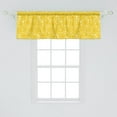 thumbnail image 2 of Floral Window Valance Pack of 2, Pattern of Ornamental Summer Daisies Top View Vibrant Sunny Tone, Rod Pocket Curtain Valances for Kitchen Bedroom, 54" X 18", Yellow Yellow, by Ambesonne, 2 of 4