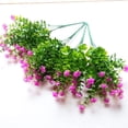 thumbnail image 2 of Zukuco Artificial Flowers Outdoor UV Resistant Outside Indoor Hanging Greenery Shrubs Arrangement for Vase Porch Window Box Patio Wedding Home Decoration (Fushia), 2 of 7
