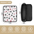 thumbnail image 4 of Hair Tool Organizer Bag with Heat Resistant Mat Removable Travel Storage Case for Hot Air Brushes Curling Irons Black Paws and Hearts Pattern, 4 of 8