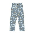 thumbnail image 4 of Xecao Blue Bathroom Men's Straight Lounge Pajama Pants: The Ultimate in Comfortable Sleepwear, 4 of 9