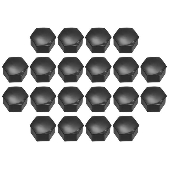 20pcs 21mm Wheel Lock Lug Bolt Nut Cover Caps Center Cover Bolt Caps with Clip Set for  Model 3 Y S X Bright Black