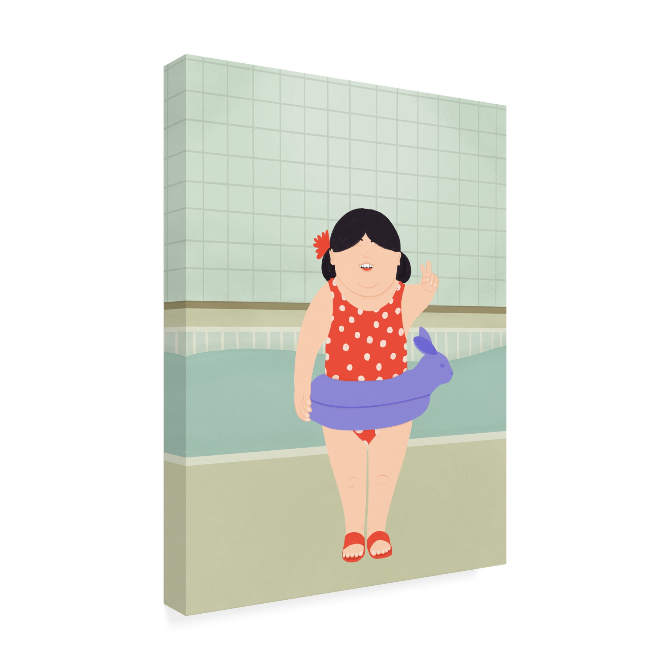 Trademark Fine Art Jota de jai Swimming Lessons Canvas Wall Art