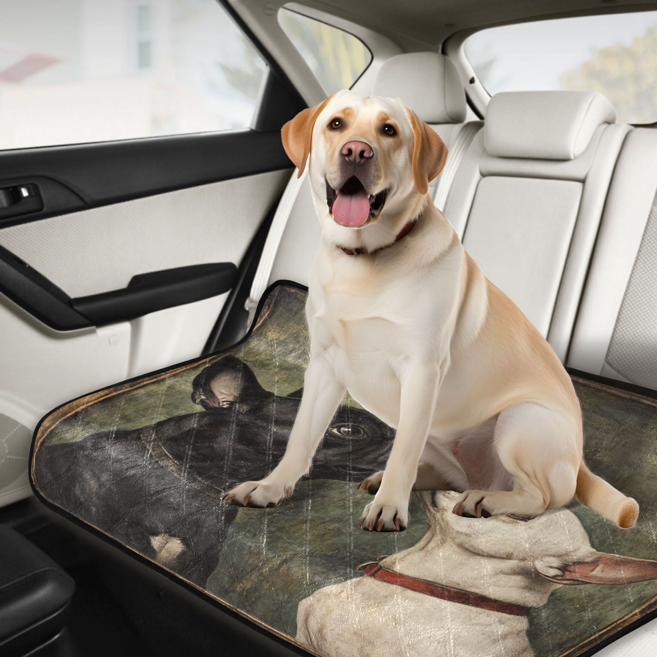 Qxltty Black and White Dog Cat litter Pads Pet Set of 2 Diaper Mats Center Anti-leakage Layer Absorbent Soft and Comfortable