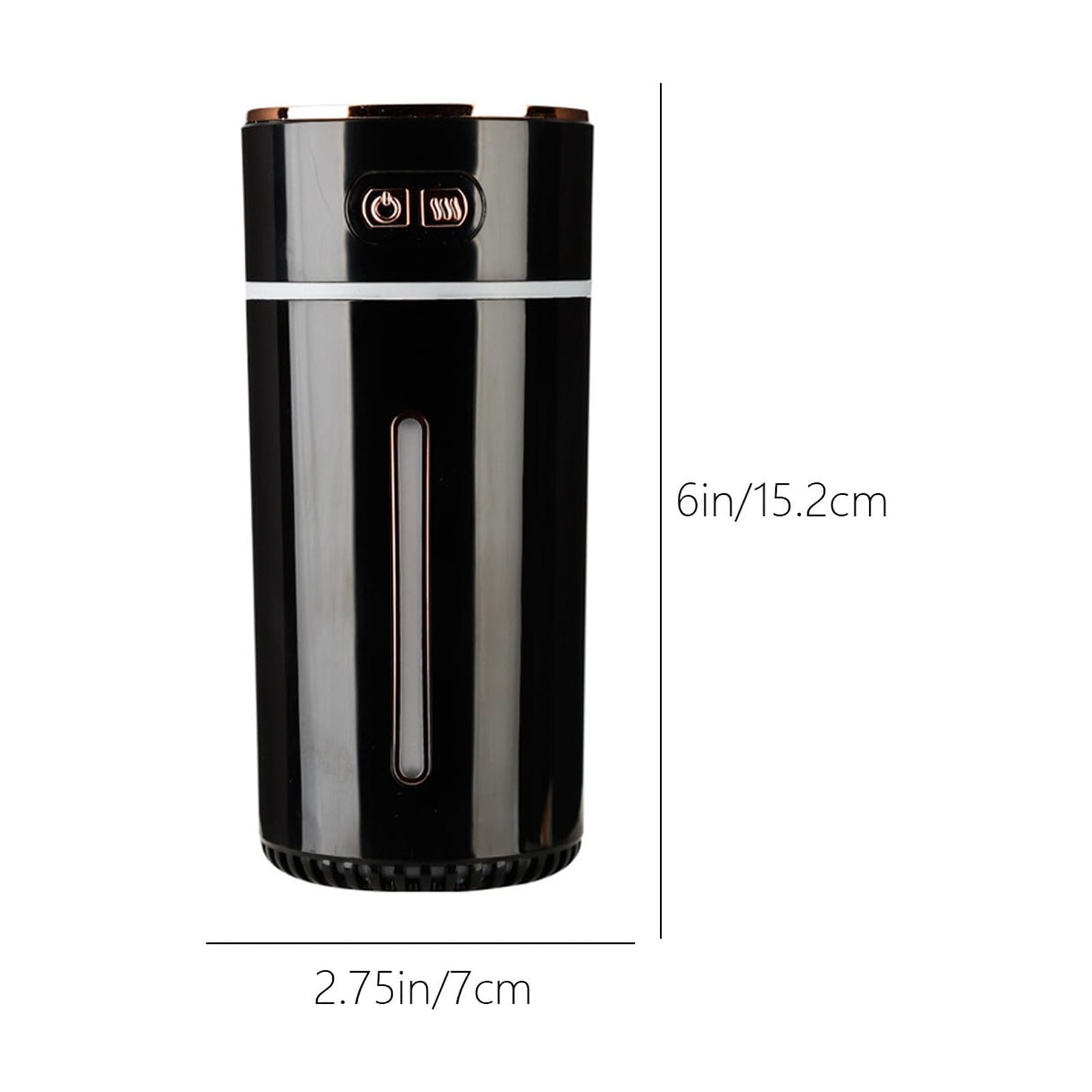 Usloyux under $5 1Pcs Rechargeable Humidifier, Cordless Aromatherapy Humidifier with Colorful LED Lights, Portable Cool Mist Diffuser for Car Travel Home, Built-in Battery and Type-C Charging