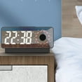 thumbnail image 2 of LED Dual Display Alarm Clock Temperature Detector Digital Clock for Kitchen Bedroom Travel Hotel, 2 of 5