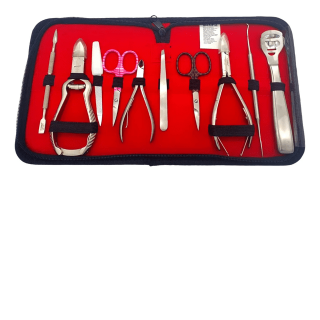 Kit Manicure Y Pedicure Estuche Profesional Acero Inoxidable Xtellar plateado