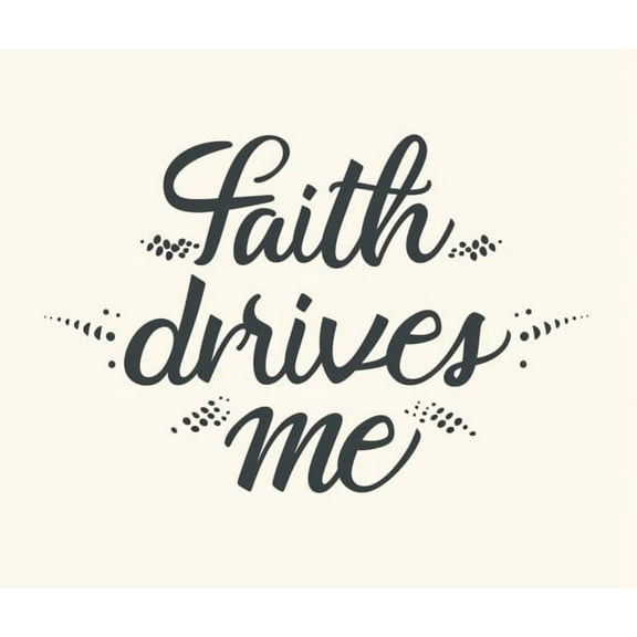 Faith Drives Me Christian Car Sticker – Inspirational Vinyl Decal for Cars, Trucks, SUVs, Bumpers, and Windows – A Motivational Faith-Based Gift for Believers and Vehicle Lovers