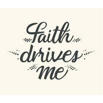 Faith Drives Me Christian Car Sticker – Inspirational Vinyl Decal for Cars, Trucks, SUVs, Bumpers, and Windows – A Motivational Faith-Based Gift for Believers and Vehicle Lovers
