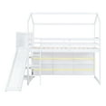 thumbnail image 6 of Euroco Wood Twin Size Loft Bed with Shelf and Ladder, Bookcase and Light for Kids Teens Adults, White, 6 of 15