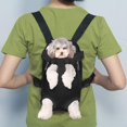 thumbnail image 5 of Mochila para mascotas Mochila ajustable para mascotas Mochila para perros pequeños y medianos Bolsa de hombro para acampar para acampar Negro XL ER, 5 of 5