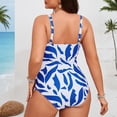 thumbnail image 4 of Krdevn Maillot de Bain Tankini Grande Taille avec Bretelles Réglables Imprimé Numérique Mode pour Femmes, 4 of 9