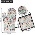 thumbnail image 6 of Pioneer Flower Floral Print Pattern Kitchen Oven Mitt and Pot Holder Sets 2 Pcs for Baking, Cooking and Grilling, Heat Resistant Up To 392 °F, 6 of 7