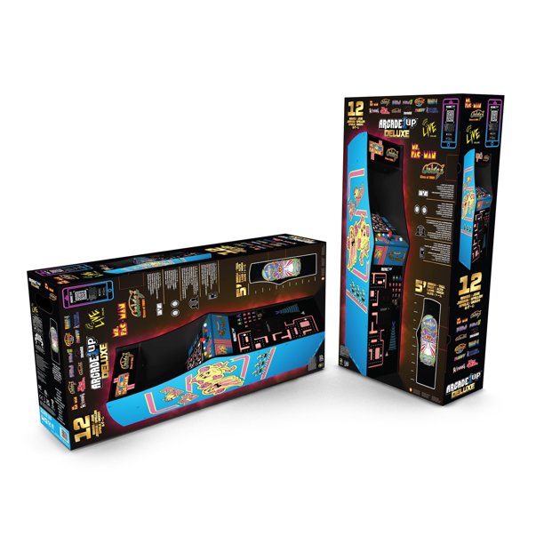 Arcade1Up Ms. PAC-MAN & GALAGA '81, 12 Games, 17'' Screen, Full