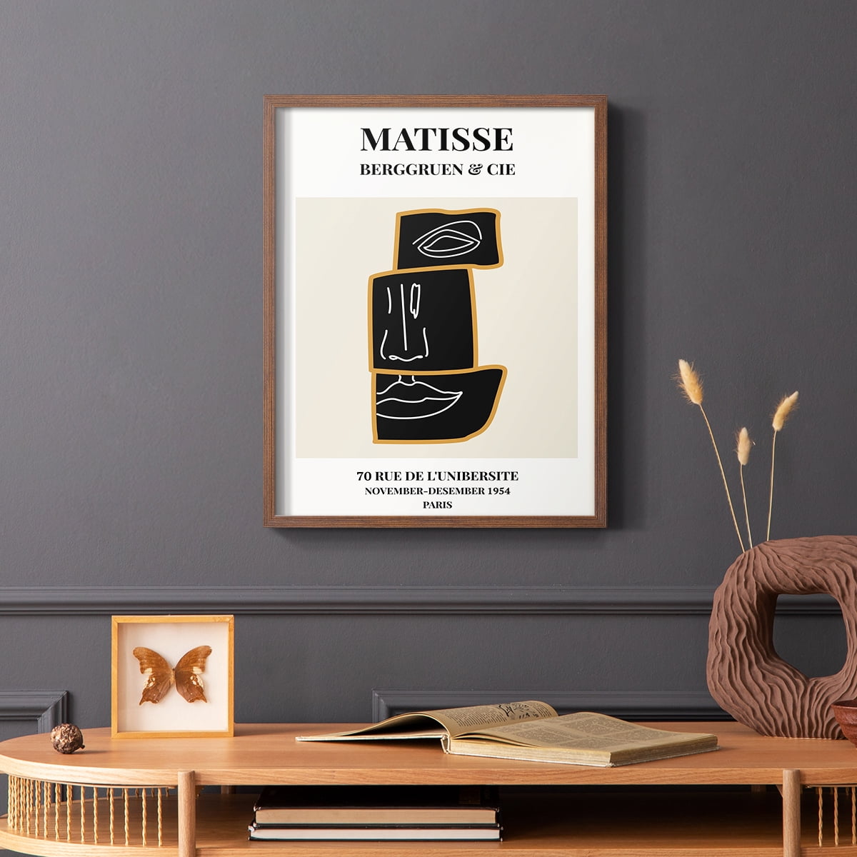Matisse CXLII Framed Print in Brown Solid Wood 11 x 14 Framed Print