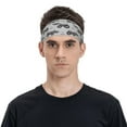 thumbnail image 2 of Daiia Gray Tractor printed Men's Performance Headband,Sports Headbands,Moisture Wicking Workout Headband, 2 of 9