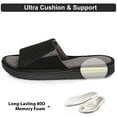thumbnail image 4 of LongBay Men's Memory Foam Slide Slippers Breathable House Shoes Slip-On Open Toe Slippers, 4 of 6