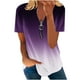 thumbnail image 1 of Blusa informal con cuello en V y manga corta con estampado de verano para mujer con estilo OAVQHLG3B Store  lin121212, 1 of 5