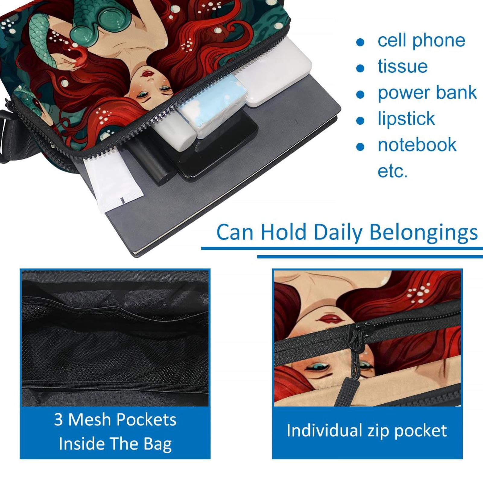 Mermaids Running Belt Fanny Pack Belt Bag with Extension Strap Lightweight Adjustable Unisex