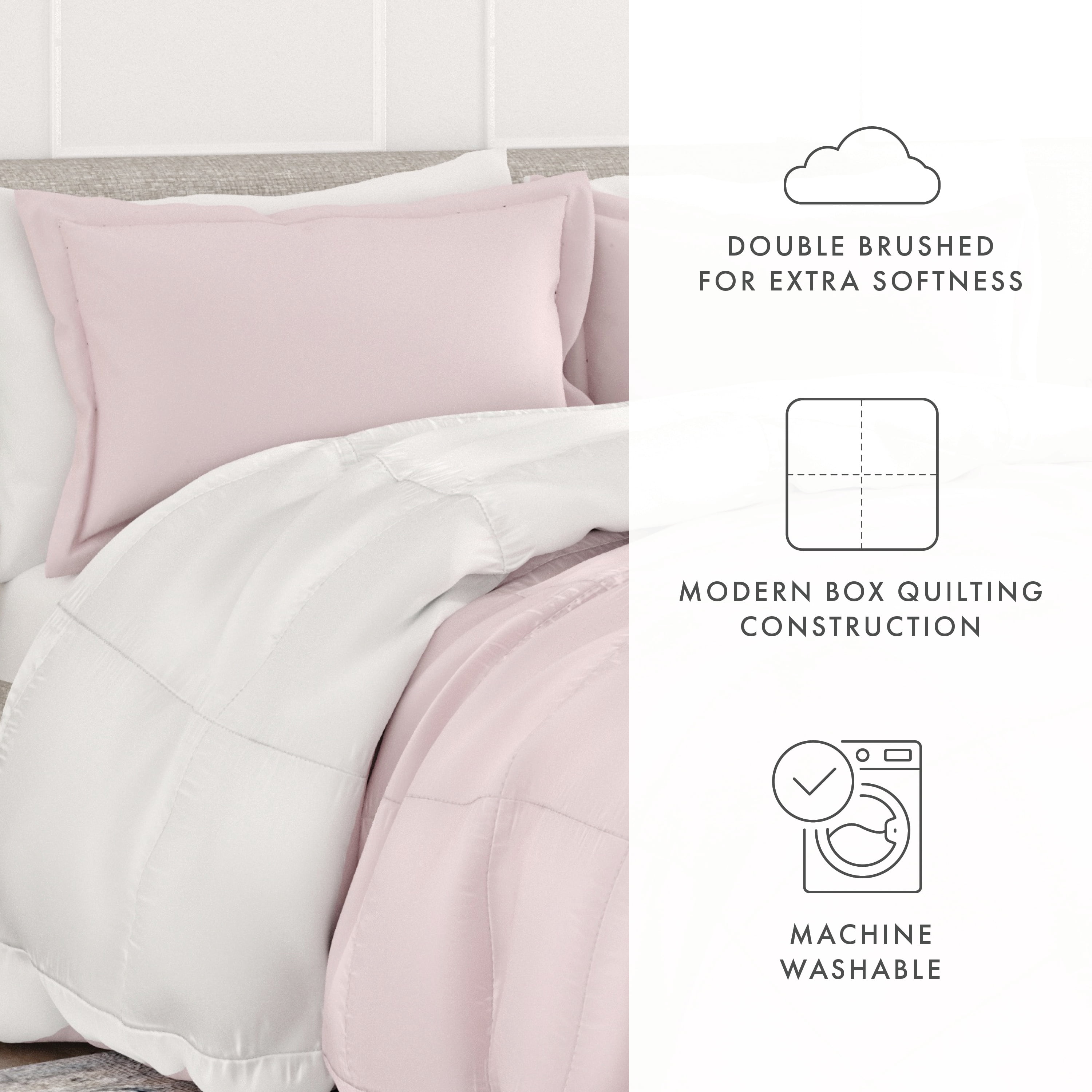 3-Piece Reversible Comforter Set 
