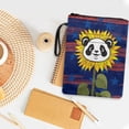 thumbnail image 4 of HELLHERO Panda Sunflower Design Book Sleeve, 1 pc Polyester Lightweight Book Carrying Case for Hardcover Notebook Bible Journal, 11.42 x 8.66 Inch, 4 of 8