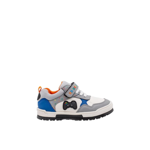 Tenis Niño Mini Vic Gamer Velcro Doble Suela Sport gris 20.5