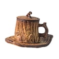 thumbnail image 2 of deevoka Ceramic Coffee Mug 225ml Retro Creative Stump Design for Juice Milk Beverage with Lid, 2 of 9