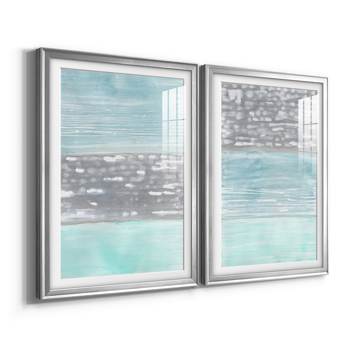Wexford Home Hydrusphere I Premium Framed Print, 30.5" x 42.5" - Ready to Hang, Silver (Set of 2)