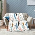 thumbnail image 7 of Cacti And Hand Painted Textures Blanket Gifts For Kids Adults - Lightweight Throw Blanket For Bedroom Living Room Decor Soft Fuzzy Fleece Cozy Plush Bed Couch 80"X60", 7 of 7