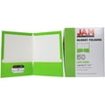 thumbnail image 2 of JAM Paper Glossy Two Pocket Folders, Lime Green, 50/Pack, 2 of 6