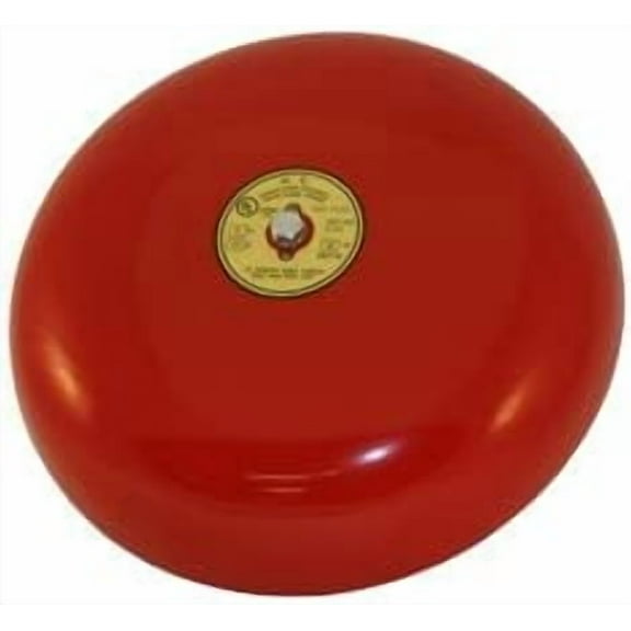 Red Fire Alarm Bell 10 Inch 120 Volt