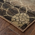 thumbnail image 3 of Style Haven  Hearthstone Floral Etchings Color Block Area Rug-- Brown/Cream 3'10" x 5'5" 4' x 6' Indoor Living Room, Bedroom Blue Rectangle, 3 of 5