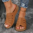 thumbnail image 2 of Dakaela Orthopedic Wedge Sandals for Women Open Toe Cutout Summer Walking Shoes Arch Support Flats, 2 of 5