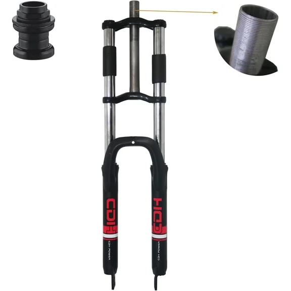 CDH 26" Suspension Bicycle Fork 1" Threaded with Headset Double Shoulder Triple Tree Bike Fork