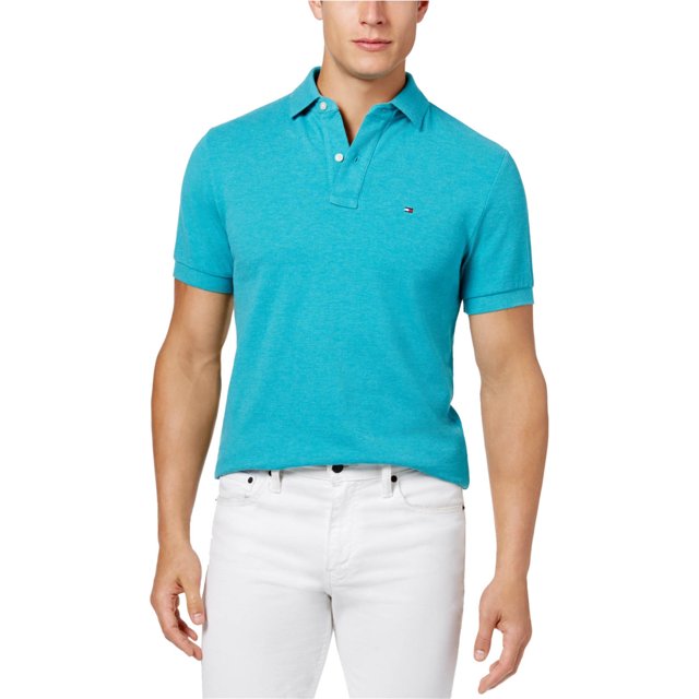 Tommy Hilfiger - Polo de rugby personalizado para hombre, color azul, pequeño