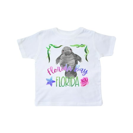 

Inktastic Florida Bay Florida Cute Swimming Manatee Gift Toddler Boy or Toddler Girl T-Shirt