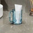 thumbnail image 5 of Plastic Bathroom Tumbler | Reusable Toothbrush & Mouthwash Cup | Drinking Glass for Brushing | 10x8x8cm Clear, Blue, Gray, Brown, 5 of 6