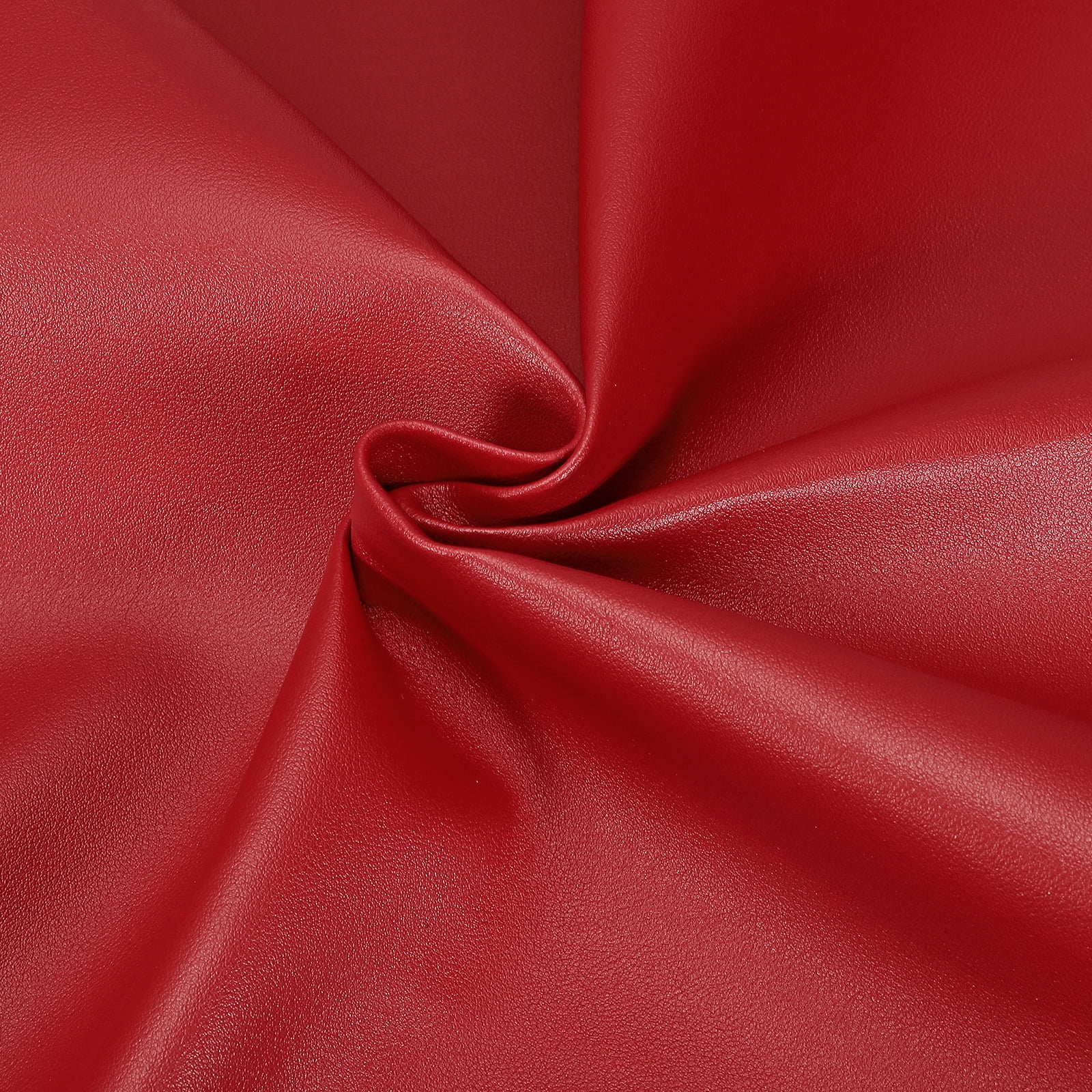 Uxcell Marine Vinyl Fabric, 54 Inch 1 Yard Upholstery Faux Leather Soft Waterproof Sheets Fabric for Crafts DIY Sewings Sofa Wallets Handbag Car, Dark Red